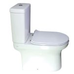 Huida Fontana Vertical Round Close Coupled Toilet + 2 Soft Close Seats 36×67 cm