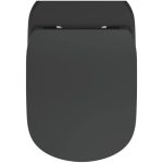 Μαυρη λεκανη τουαλετας με αποσπωμενο καθισμα κρεμαστη Ideal Standard Tesi Aquablade