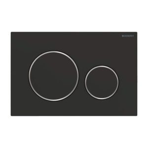 115.882.14.1 Sigma 20 Geberit Black Matt Dual Flush Plate for Concealed Cistern 2 Round Button