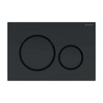 115.882.16.1 Sigma 20 Geberit Black Matt Dual Flush Plate for Concealed Cistern 2 Round Button