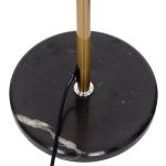 Black gold round base of a floor lamp with cable globostar globodecor