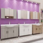 Floor-standing Bathroom Furniture with Wash Basin Set Drop Luna 100
