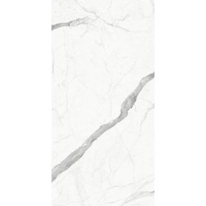 White Glossy Marble Effect Large Size Gres Porcelain Tile 60x120 6.5mm Infinito2.0 Statuario Fondovalle