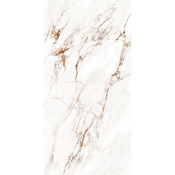 Pastorelli Capraia White Glossy Marble Effect Wall & Floor Gres Porcelain Tile 60x120