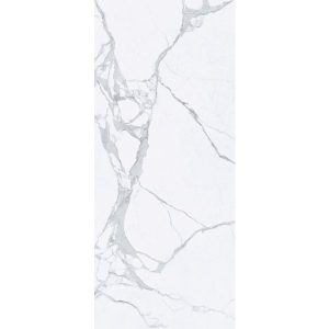 Statuario Μεγάλο Πλακάκι Δαπέδου Τοίχου Απομίμηση Μαρμάρου Λευκό Ματ 120χ280 6mm
