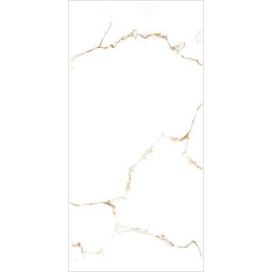 Golden Satvario White Glossy Marble Effect Wall & Floor Gres Porcelain Tiles 60x120
