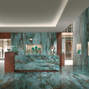 Green Glossy Marble Effect Gres Porcelain Tile 60x120 Patagonia Turchese Tagina