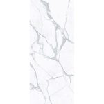 Statuario Πλακάκι Μεγάλων Διαστάσεων Απομίμηση Μαρμάρου Λευκό Γυαλιστερό 120χ280 6mm