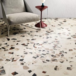 Fioranese I Cocci Calce Decor Matt Terrazzo Effect Floor Gres Porcelain Tile 90x90