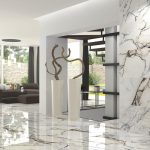 Marble Effect Wall & Floor Gres Porcelain Tile White Glossy 60×120 Paonazzo
