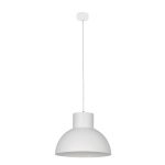 Pendant Ceiling Light Industrial White 1-Light Metal Bowl Shaped  6612 Works Nowodvorski