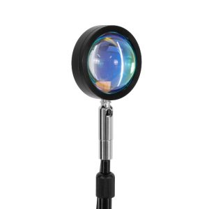 Led Lens Projector with Green Decoration Effect from Modern Black Floor Lamp 00821 globostar