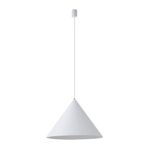 Industrial 1-Light White Metal Cone Shaped Pendant Ceiling Light 8006 Zenith L Nowodvorski