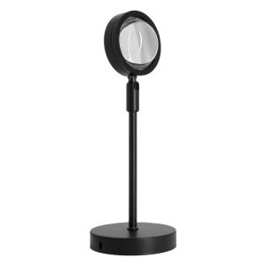 Black Decoration Effect Desk Lamp with Yellow Led Lens Projector 00814 globostar