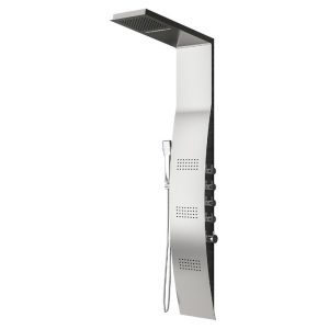 Karag Leonora S9786 Stainless Steel Thermostatic 4-Way Shower Tower Panel with Body Jets 23x150