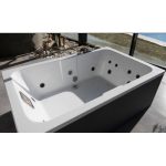 Modern Whirlpool Double Ended 2-Person Outdoor Hot Tub 180×125 180×115 Letizia SPA