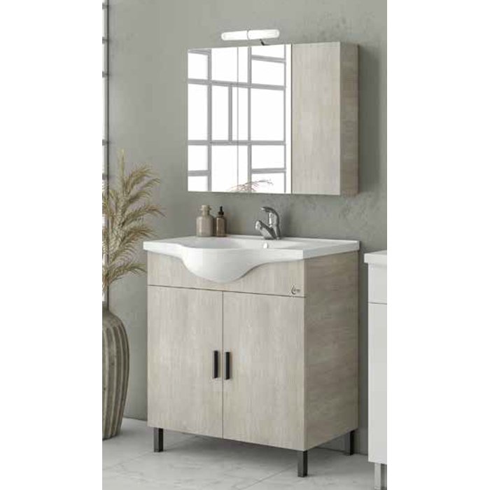 Drop Luna 80 Beige Large Bathroom Furniture with Wash Basin Set 76×46