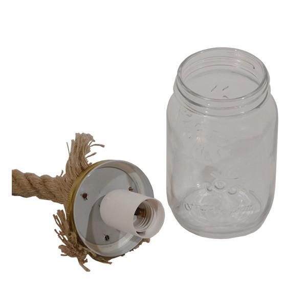 Μοντερνο φωτιστικο με γυαλινο βαζο και λευκο ντουι Jam 01128