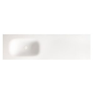 Large Rectangular Corian Inset Wash Basin White Mat 155x46 Space