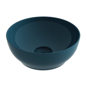 Orabella Trend 02 Modern Italian Blue Glossy Round Countertop Wash Basin Ø38