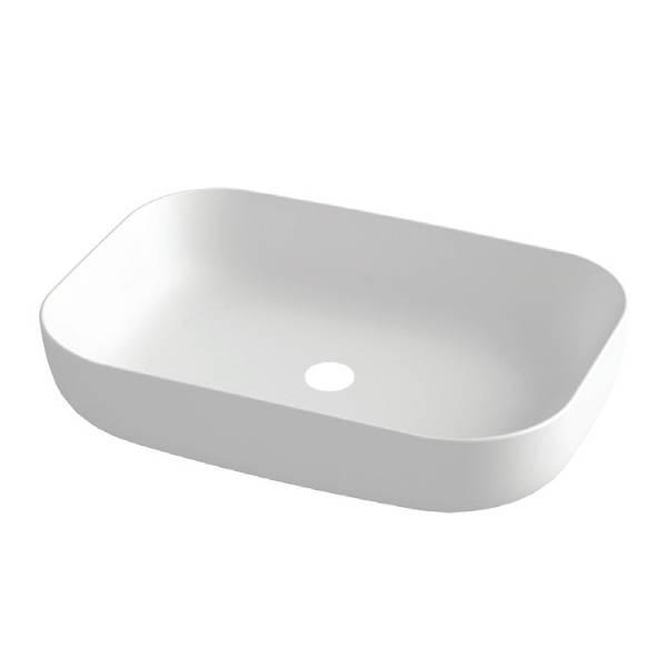 Μοντέρνος νιπτήρας μπάνιου λευκός ματ επιτραπέζιος από πορσελάνη Metamorfosis