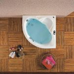 Acrilan Mykonos Modern Corner Bath Tub 105×105 cm