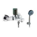 Orabella Gamma Oxide Chrome Wall Mounted Bath Shower Mixer and Kit