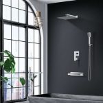 Imex Java GPV017 Modern Square Concealed Shower Mixer Set 3 Outlets with Waterfall