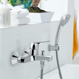 Grohe Bauflow 23756000 Chrome Exposed Single Lever Bath Shower Mixer Tap