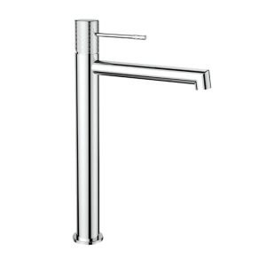 Modern Chrome Single Lever High Basin Mixer Tap with Waste Orabella Terra