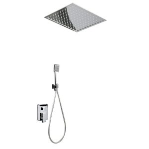 Imex Volga GET015 Concealed Shower Mixer Set 2 Outlets with Stainless Steel Rainhead 40x40