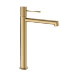 Modern Brushed Gold Single Lever High Basin Mixer Tap with Waste 10192 Orabella Terra