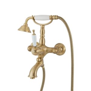 Bronze Traditional Wall Mounted Bath Shower Mixer with Shower Kit 6300-220300 Oxford Bugnatese