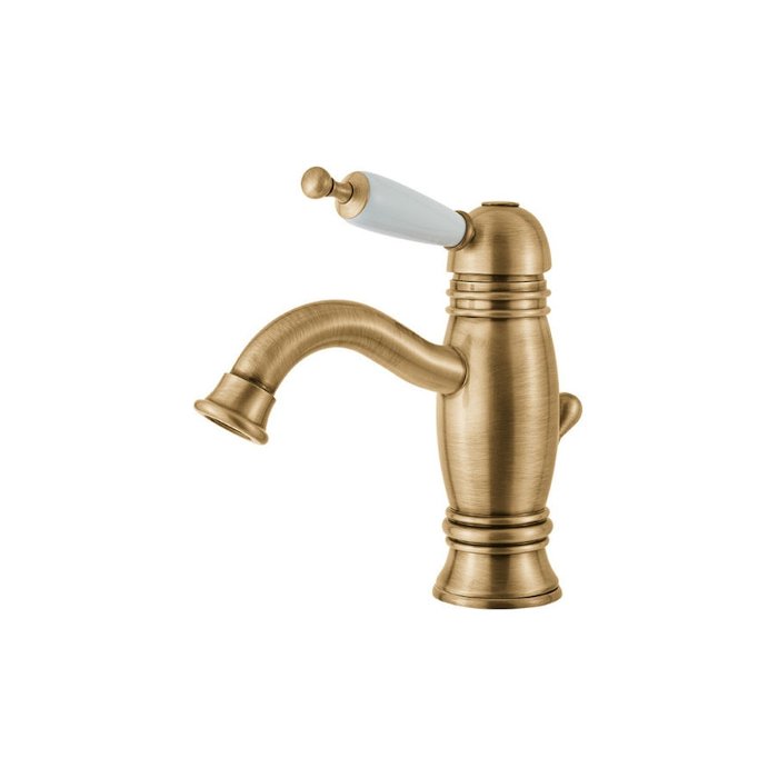 Bronze Antique Vintage Italian Mono Single Lever Basin Mixer Faucet with Waste 6319-220300 Oxford Bugnatese