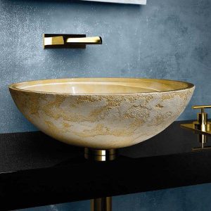 Glass Design Luna Oval Modern Italian Wash Basin 51x39 cm