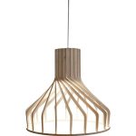 Scandinavian style 1-Light Wooden Beige Pendant Ceiling Light 9847 Bio Nowodvorski