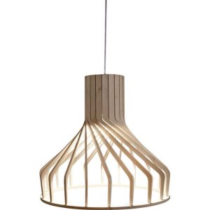 Scandinavian style 1-Light Wooden Beige Pendant Ceiling Light 9847 Bio Nowodvorski