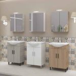 Floor-standing Bathroom Furniture with Wash Basin Set 54×46 Drop Luna 55