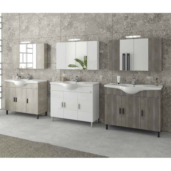 Drop Luna 100 Floor Standing Bathroom Furniture with Washbasin Set