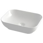 Orabella Trend Rectangular Italian White Glossy Countertop Wash Basin 50x38