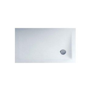 Μοντέρνα παραλληλόγραμμη ντουζιέρα μπάνιου γυαλιστερή λεπτή λευκή Acrilan Slim