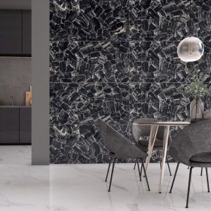 AK5302 Black Glossy Wall & Floor Gres Porcelain Tile 60x120