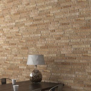 Apalache Ocre Rustic Brick Effect Wall Covering Tiles 17x52