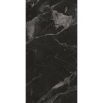 Etile Caravaggio Antracita Black Glossy Marble Effect Wall & Floor Gres Porcelain Tile 60x120
