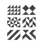Πλακακια patchwork με γεωμετρικα σχεδια vintage ματ Pedrera 03 Negro