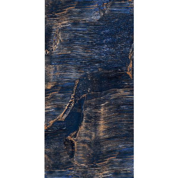 Caballo Blue Glossy Marble Effect Wall & Floor Gres Porcelain Tile 60x120