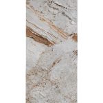 Alaska Silver Glossy Marble Effect Wall & Floor Porcelain Tile 80x160