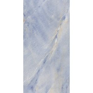 Bahia Blue Glossy Marble Effect Wall & Floor Gres Porcelain Tile 60x120