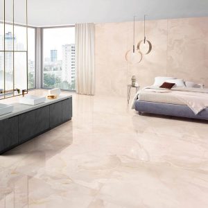 Onice Reale Rosa Glossy Marble/Onyx Effect Floor Gres Porcelain Tile 60x120