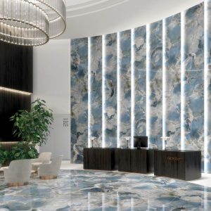 Onice Reale Oceano Glossy Marble/Onyx Effect Wall & Floor Gres Porcelain Tile